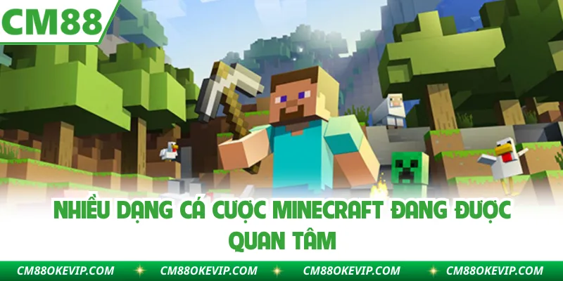 Nhiều dạng cá cược Minecraft đang được quan tâm
